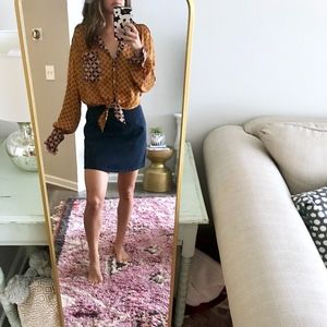 NWOT Free People Front Tie Top